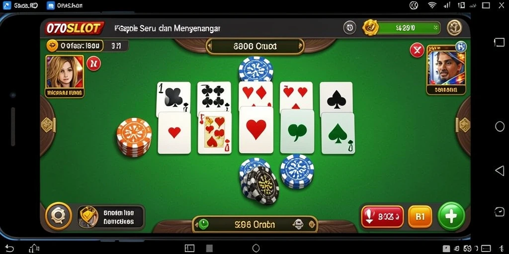 Screenshot 070SLOT menampilkan suasana bermain Gaple yang seru.