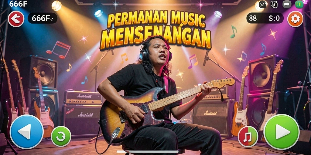 Tampilan screenshot <strong>666F</strong> menunjukkan gameplay yang dinamis dan penuh warna.