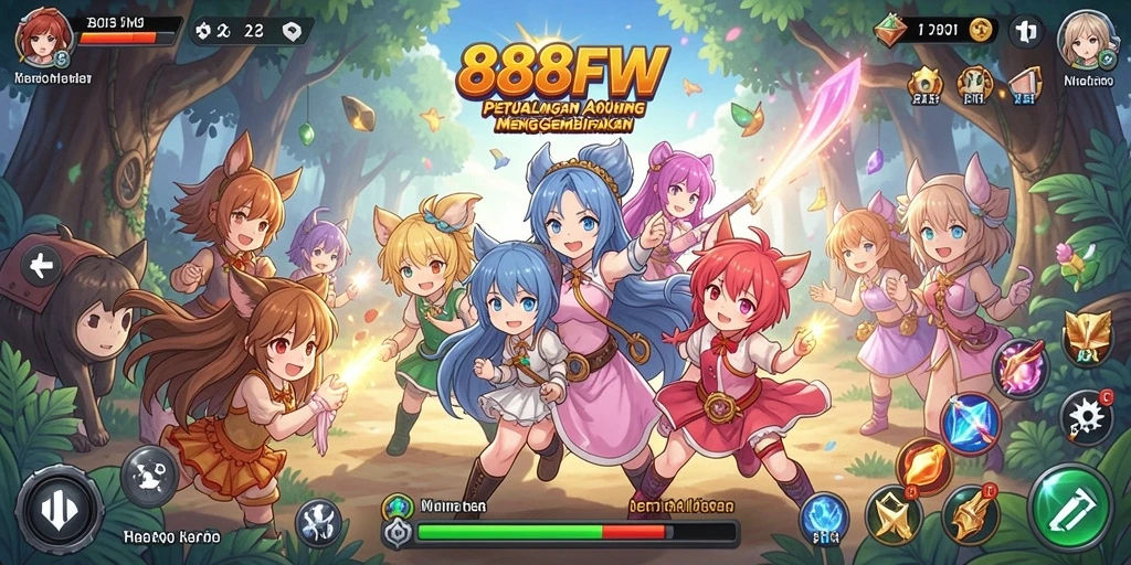 Tampilan gameplay Anime yang menakjubkan dan mengasyikkan.