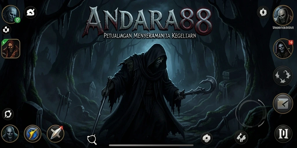 Screenshot gameplay ANDARA88 menampilkan momen menegangkan di tengah kegelapan.