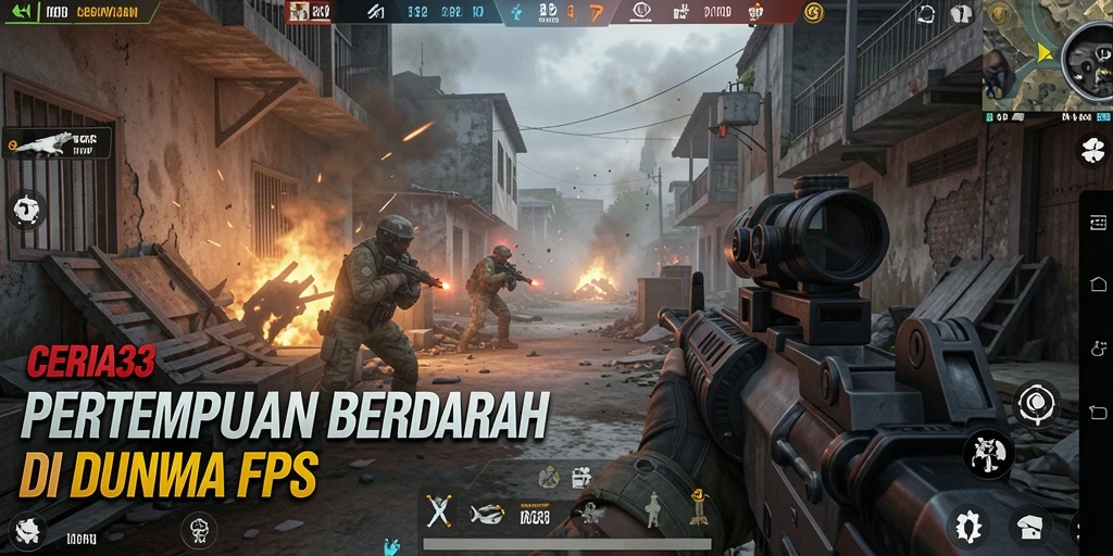 Screenshot gameplay CERIA33 menampilkan aksi tembak-menembak yang mendebarkan.