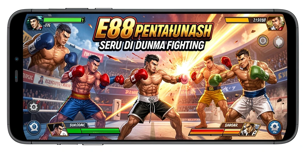 Tangkapan layar E88 menampilkan aksi pertarungan yang mendebarkan.