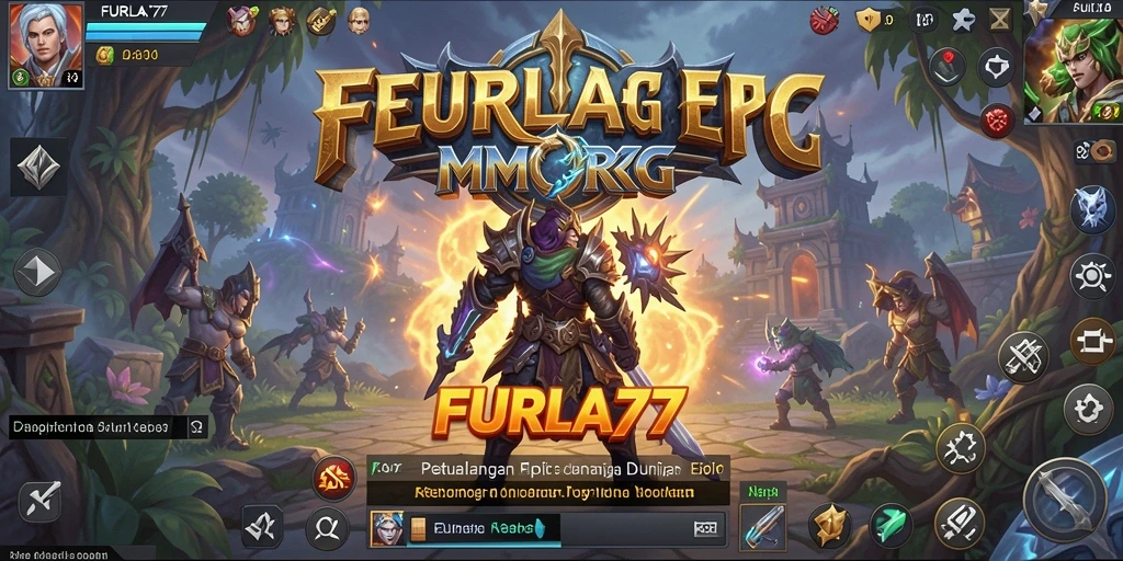 Screenshot FURLA77 menampilkan aksi pertempuran epik dan petualangan MMORPG.