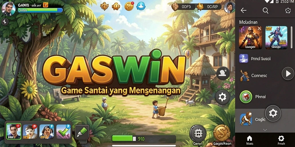 Tangkapan layar gameplay GASWIN yang menyenangkan.