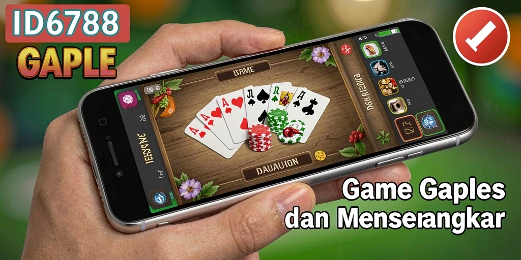 Gameplay seru ID6788 yang menyajikan permainan Gaple.