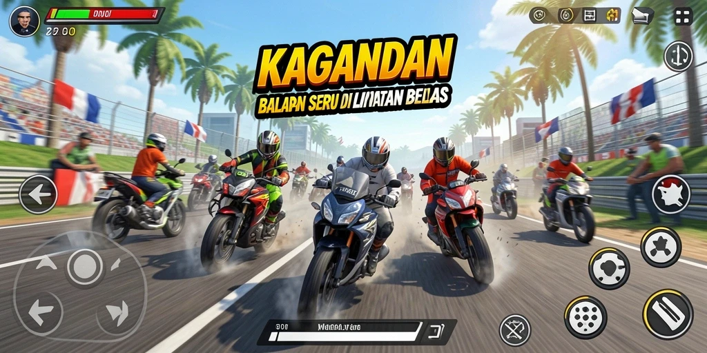 Screenshot KAGANDAN menampilkan aksi balapan yang menegangkan dan grafis yang menawan.