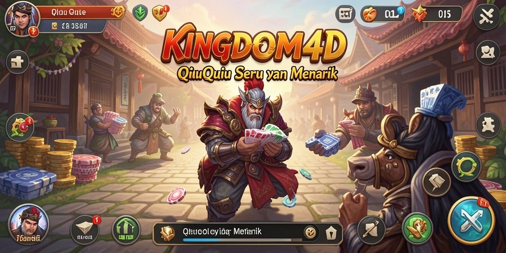 Tangkapan layar utama KINGDOM4D saat bermain QiuQiu yang mendebarkan.