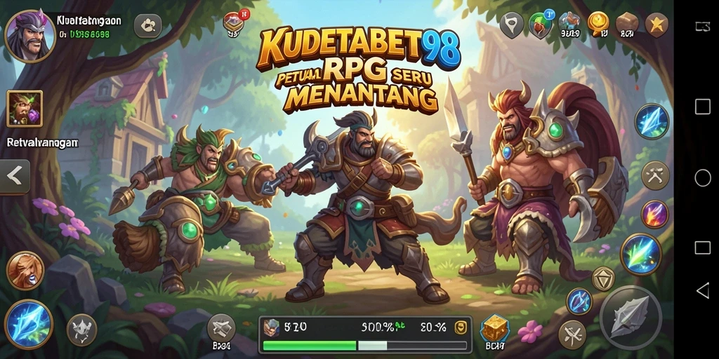 Tangkapan layar gameplay KUDETABET98 yang menunjukkan pertempuran RPG yang mendebarkan.
