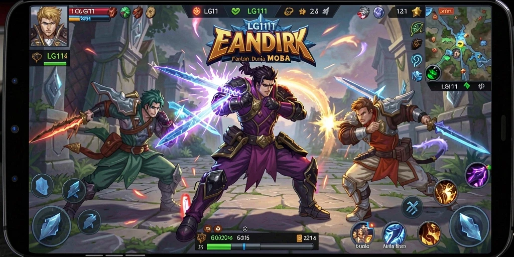 Gameplay pertarungan MOBA yang mendebarkan di LG111.