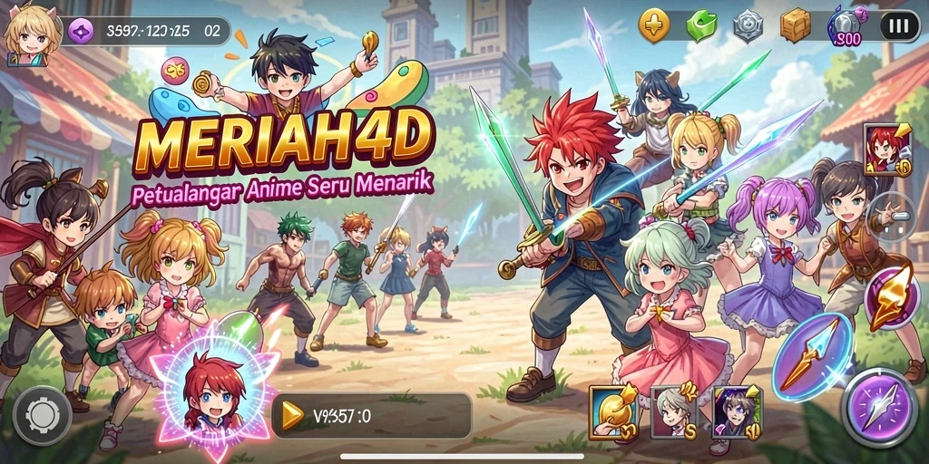 Tampilan gameplay MERIAH4D yang menarik dan berwarna-warni.