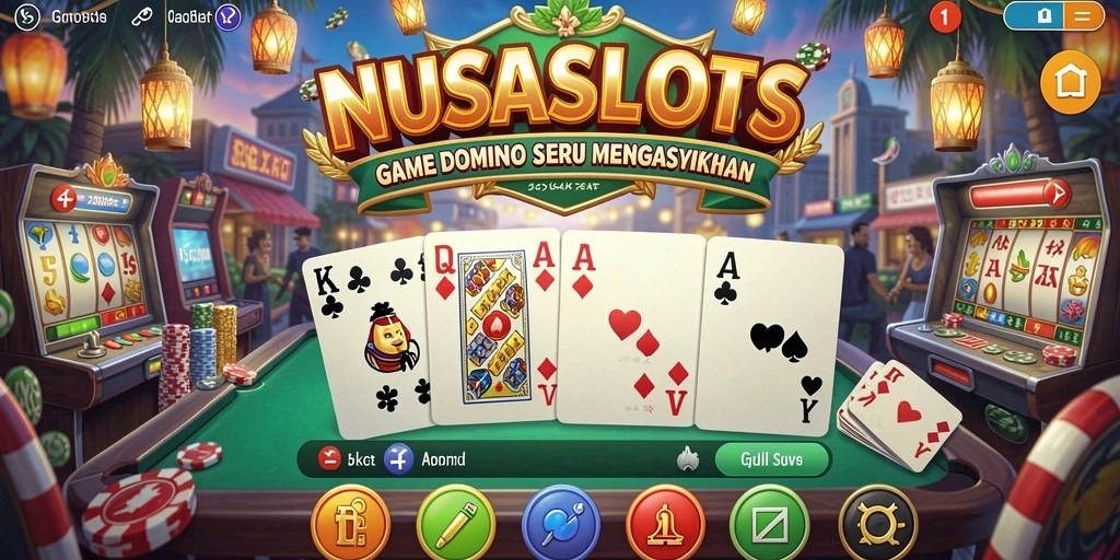Screenshot gameplay NUSASLOTS menampilkan permainan Domino yang seru.