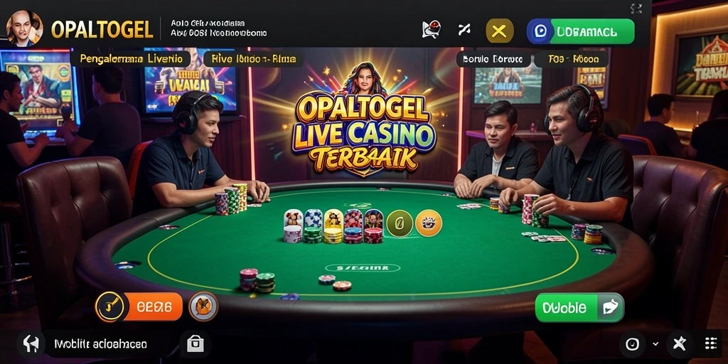 Tampilan gameplay Live Casino yang mendebarkan di OPALTOGEL.