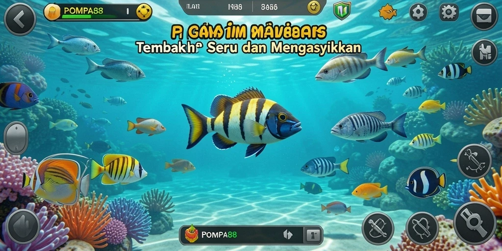 Tampilan gameplay POMPA88 yang menampilkan aksi Tembak Ikan yang mendebarkan.