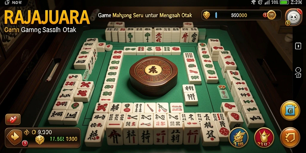 Tampilan menarik dari gameplay Mahjong RAJAJUARA.