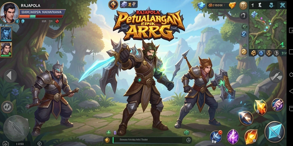 Tampilan epik dari gameplay ARPG RAJAPOLA yang mengasyikkan.