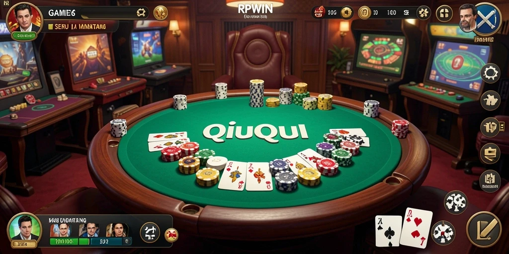 Tampilan gameplay QiuQiu di RPWIN yang menarik dan seru.