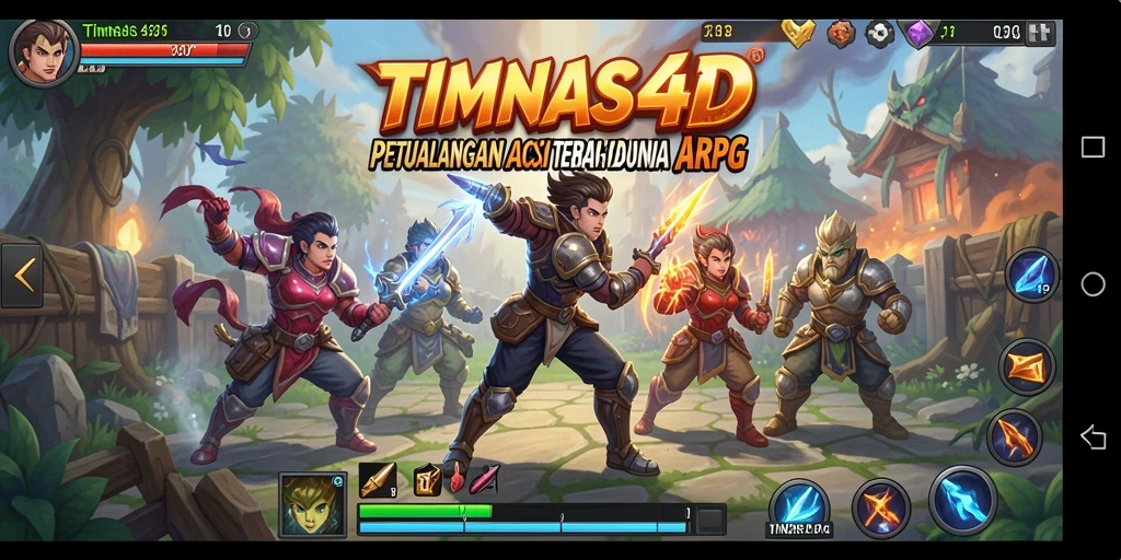 Tampilan menarik dari gameplay ARPG yang menegangkan di TIMNAS4D.