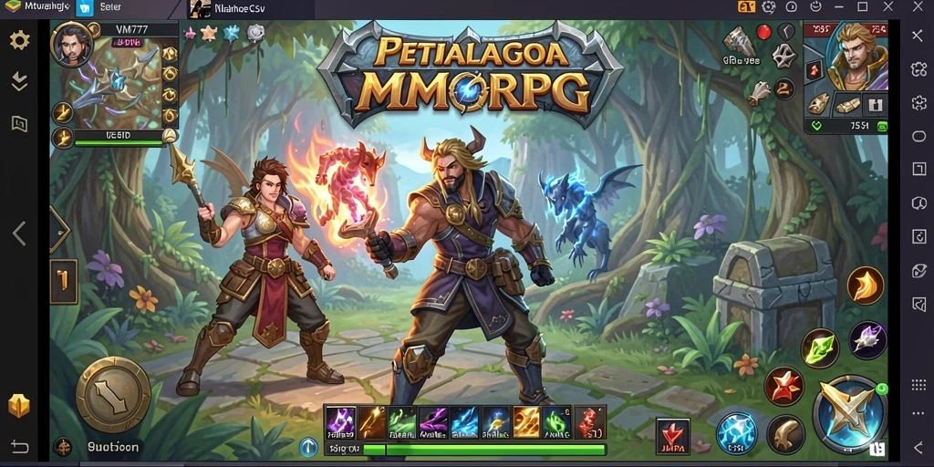 Tampilan screenshot game MMORPG VM777 yang mendebarkan.